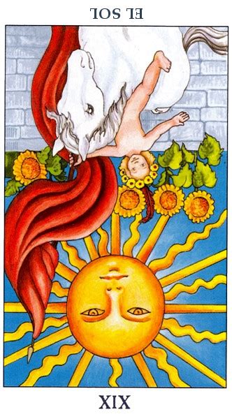 el sol invertida tarot|19 EL SOL INVERTIDO